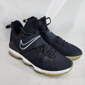 Nike LeBron 14 XIV Black Ice Black White Shoes 852505-002 Retro‎ Men's Size 12